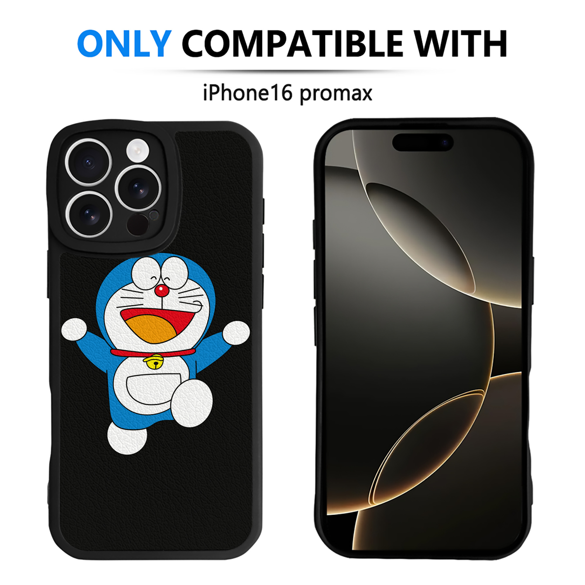 （画像用） ドラえもん Doraemon 【iPhone 16シリーズ対応】シリコンスマホケース（レザー調） 材質：シリコン